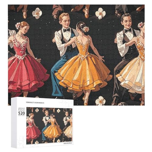 Ballsaal Dance Holzpuzzle mit kleinem Muster für Erwachsene, 520 Teile, schwierige, herausfordernde Puzzles, einzigartige Denksportaufgabe, Kunstwerk-Puzzle, einzigartige Form, fortschrittliche Ballsaal Dance Holzpuzzle mit kleinem Muster für Erwachsene, 520 Teile, schwierige, herausfordernde Puzzles, einzigartige Denksportaufgabe, Kunstwerk-Puzzle, einzigartige Form, fortschrittliche von HJKBCV