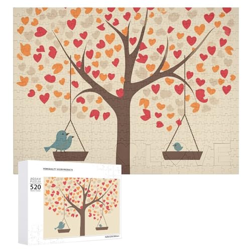 Baum mit Vögeln auf Schaukel, Holzpuzzle für Erwachsene, 520 Teile, schwierige, herausfordernde Puzzles, einzigartiges Denksport-Puzzle, einzigartige Form, fortschrittliche Puzzle, tolle Geschenkidee Baum mit Vögeln auf Schaukel, Holzpuzzle für Erwachsene, 520 Teile, schwierige, herausfordernde Puzzles, einzigartiges Denksport-Puzzle, einzigartige Form, fortschrittliche Puzzle, tolle Geschenkidee von HJKBCV