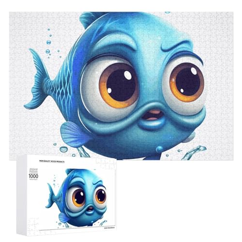 Blaue Cartoon-Fisch-Puzzles für Erwachsene, personalisiertes Puzzle, herausforderndes Bild, Holzfotos, Puzzle mit Aufbewahrungstasche, Familientreffen, Puzzle für Hochzeitsgeschenk Blaue Cartoon-Fisch-Puzzles für Erwachsene, personalisiertes Puzzle, herausforderndes Bild, Holzfotos, Puzzle mit Aufbewahrungstasche, Familientreffen, Puzzle für Hochzeitsgeschenk von HJKBCV