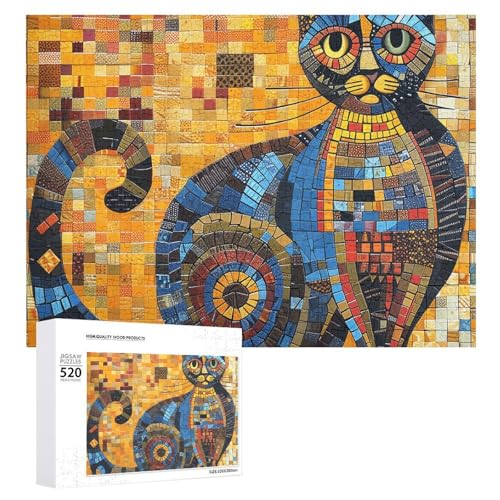 Bunte abstrakte Katzen-Holzpuzzle für Erwachsene, 520 Teile, schwierige, herausfordernde Puzzles, einzigartiges Denksport-Puzzle, einzigartige Form, fortschrittliche Puzzle, tolle Geschenkidee Bunte abstrakte Katzen-Holzpuzzle für Erwachsene, 520 Teile, schwierige, herausfordernde Puzzles, einzigartiges Denksport-Puzzle, einzigartige Form, fortschrittliche Puzzle, tolle Geschenkidee von HJKBCV