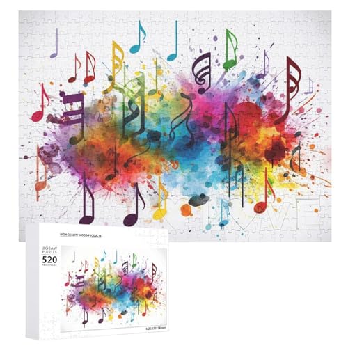 Buntes Musik-Holzpuzzle für Erwachsene, 520 Teile, schwierige, herausfordernde Puzzles, einzigartiges Denksport-Puzzle, einzigartige Form, fortschrittliche Puzzle, tolle Geschenkidee Buntes Musik-Holzpuzzle für Erwachsene, 520 Teile, schwierige, herausfordernde Puzzles, einzigartiges Denksport-Puzzle, einzigartige Form, fortschrittliche Puzzle, tolle Geschenkidee von HJKBCV