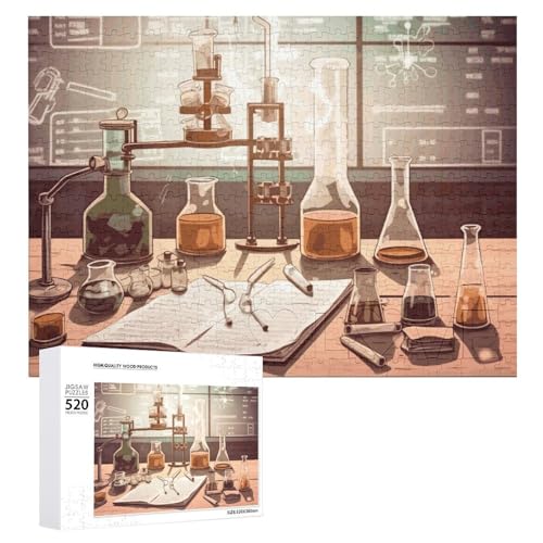 Chemielabor Holzpuzzle für Erwachsene, 520 Teile, schwierige, herausfordernde Puzzles, einzigartiges Denksport-Puzzle, Kunstwerk-Puzzle, einzigartige Form, fortschrittliche Puzzle, tolle Geschenkidee Chemielabor Holzpuzzle für Erwachsene, 520 Teile, schwierige, herausfordernde Puzzles, einzigartiges Denksport-Puzzle, Kunstwerk-Puzzle, einzigartige Form, fortschrittliche Puzzle, tolle Geschenkidee von HJKBCV