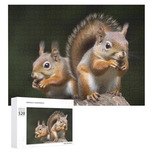 Eichhörnchen-Tier-Holzpuzzle für Erwachsene, 520 Teile, schwierige, herausfordernde Puzzles, einzigartiges Denksport-Puzzle, einzigartige Form, fortschrittliche Puzzle, tolle Geschenkidee Eichhörnchen-Tier-Holzpuzzle für Erwachsene, 520 Teile, schwierige, herausfordernde Puzzles, einzigartiges Denksport-Puzzle, einzigartige Form, fortschrittliche Puzzle, tolle Geschenkidee von HJKBCV
