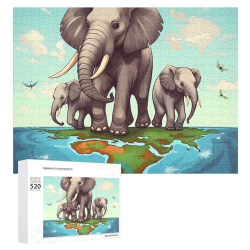 Elefanten-Holzpuzzle für Erwachsene, 520 Teile, schwierige, herausfordernde Puzzles, einzigartiges Denksport-Puzzle, einzigartige Form, fortschrittliche Puzzle, tolle Geschenkidee Elefanten-Holzpuzzle für Erwachsene, 520 Teile, schwierige, herausfordernde Puzzles, einzigartiges Denksport-Puzzle, einzigartige Form, fortschrittliche Puzzle, tolle Geschenkidee von HJKBCV