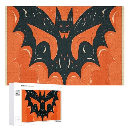 Fledermaus-Puzzles für Erwachsene, personalisiertes Puzzle, herausforderndes Bild, Holzfotos, Puzzle mit Aufbewahrungstasche, Familientreffen, Puzzle für Hochzeitsgeschenk Fledermaus-Puzzles für Erwachsene, personalisiertes Puzzle, herausforderndes Bild, Holzfotos, Puzzle mit Aufbewahrungstasche, Familientreffen, Puzzle für Hochzeitsgeschenk von HJKBCV