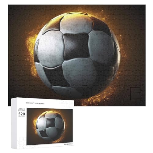 Fußball-Holzpuzzle für Erwachsene, 520 Teile, schwierige, herausfordernde Puzzles, einzigartiges Denksport-Puzzle, einzigartige Form, fortschrittliche Puzzle, tolle Geschenkidee Fußball-Holzpuzzle für Erwachsene, 520 Teile, schwierige, herausfordernde Puzzles, einzigartiges Denksport-Puzzle, einzigartige Form, fortschrittliche Puzzle, tolle Geschenkidee von HJKBCV
