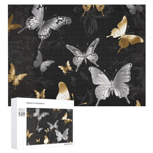 Goldene weiße Schmetterlinge, schwarze Puzzles für Erwachsene, personalisiertes Puzzle, herausforderndes Bild, Holzfotos, Puzzle mit Aufbewahrungstasche, Familientreffen, Puzzle für Hochzeitsgeschenk Goldene weiße Schmetterlinge, schwarze Puzzles für Erwachsene, personalisiertes Puzzle, herausforderndes Bild, Holzfotos, Puzzle mit Aufbewahrungstasche, Familientreffen, Puzzle für Hochzeitsgeschenk von HJKBCV