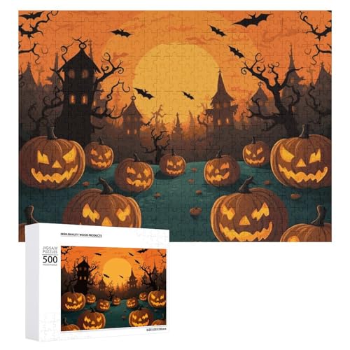 Halloween-Puzzles für Erwachsene, personalisierbar, herausforderndes Bild, Holzfotos, Puzzle mit Aufbewahrungstasche, Familientreffen, Puzzle für Hochzeitsgeschenk Halloween-Puzzles für Erwachsene, personalisierbar, herausforderndes Bild, Holzfotos, Puzzle mit Aufbewahrungstasche, Familientreffen, Puzzle für Hochzeitsgeschenk von HJKBCV