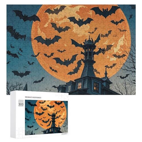 Halloween-Puzzles mit fliegenden Fledermäusen für Erwachsene, personalisiertes Puzzle, herausforderndes Bild, Holzfotos, Puzzle mit Aufbewahrungstasche, Familientreffen, Puzzle für Hochzeitsgeschenk Halloween-Puzzles mit fliegenden Fledermäusen für Erwachsene, personalisiertes Puzzle, herausforderndes Bild, Holzfotos, Puzzle mit Aufbewahrungstasche, Familientreffen, Puzzle für Hochzeitsgeschenk von HJKBCV