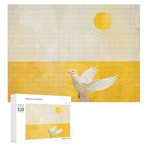 Holzpuzzle "A White Dove Flies" für Erwachsene, 520 Teile, schwierige, herausfordernde Puzzles, einzigartiges Denksport-Puzzle, einzigartige Form, fortschrittliche Puzzle, tolle Geschenkidee Holzpuzzle "A White Dove Flies" für Erwachsene, 520 Teile, schwierige, herausfordernde Puzzles, einzigartiges Denksport-Puzzle, einzigartige Form, fortschrittliche Puzzle, tolle Geschenkidee von HJKBCV