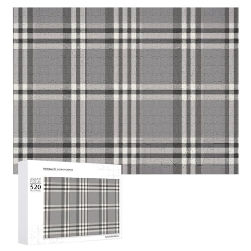 Holzpuzzle für Erwachsene, Grau, kariert, 520 Teile, schwierige, herausfordernde Puzzles, einzigartige Denksportaufgabe, Kunstwerk-Puzzle, einzigartige Form, fortschrittliche Puzzle, tolle Holzpuzzle für Erwachsene, Grau, kariert, 520 Teile, schwierige, herausfordernde Puzzles, einzigartige Denksportaufgabe, Kunstwerk-Puzzle, einzigartige Form, fortschrittliche Puzzle, tolle von HJKBCV