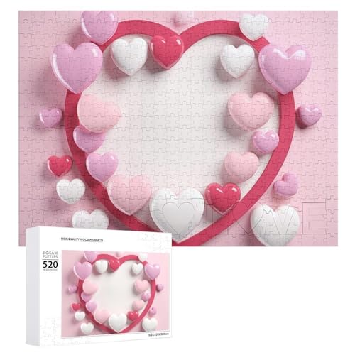 Holzpuzzle in Herzform für Erwachsene, 520 Teile, schwierige, herausfordernde Puzzles, einzigartiges Denksport-Puzzle, einzigartige Form, fortschrittliche Puzzle, tolle Geschenkidee Holzpuzzle in Herzform für Erwachsene, 520 Teile, schwierige, herausfordernde Puzzles, einzigartiges Denksport-Puzzle, einzigartige Form, fortschrittliche Puzzle, tolle Geschenkidee von HJKBCV