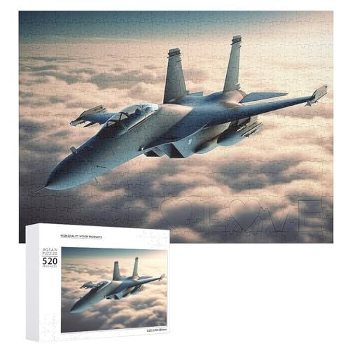 Holzpuzzle mit Flugzeugkampfjets für Erwachsene, 520 Teile, schwierige, herausfordernde Puzzles, einzigartige Denksportaufgabe, Kunstwerk-Puzzle, einzigartige Form, fortschrittliche Puzzle, tolle Holzpuzzle mit Flugzeugkampfjets für Erwachsene, 520 Teile, schwierige, herausfordernde Puzzles, einzigartige Denksportaufgabe, Kunstwerk-Puzzle, einzigartige Form, fortschrittliche Puzzle, tolle von HJKBCV