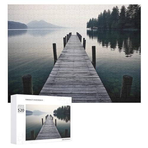 Holzpuzzle mit Holzsteg und ruhigem See, für Erwachsene, 520 Teile, schwierige, herausfordernde Puzzles, einzigartiges Denksport-Puzzle, einzigartige Form, fortschrittliche Puzzle, tolle Geschenkidee Holzpuzzle mit Holzsteg und ruhigem See, für Erwachsene, 520 Teile, schwierige, herausfordernde Puzzles, einzigartiges Denksport-Puzzle, einzigartige Form, fortschrittliche Puzzle, tolle Geschenkidee von HJKBCV