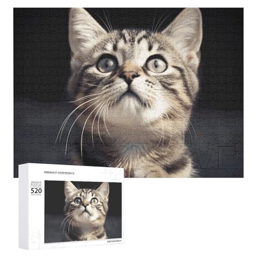 Holzpuzzle mit Katzenmotiv für Erwachsene, 520 Teile, schwierige, herausfordernde Puzzles, einzigartiges Denksport-Puzzle, einzigartige Form, fortschrittliche Puzzle, tolle Geschenkidee Holzpuzzle mit Katzenmotiv für Erwachsene, 520 Teile, schwierige, herausfordernde Puzzles, einzigartiges Denksport-Puzzle, einzigartige Form, fortschrittliche Puzzle, tolle Geschenkidee von HJKBCV