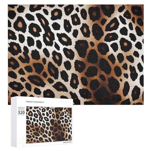 Holzpuzzle mit Leopardenmuster für Erwachsene, 520 Teile, schwierige, herausfordernde Puzzles, einzigartige Denksportaufgabe, Kunstwerk-Puzzle, einzigartige Form, fortschrittliche Puzzle, tolle Holzpuzzle mit Leopardenmuster für Erwachsene, 520 Teile, schwierige, herausfordernde Puzzles, einzigartige Denksportaufgabe, Kunstwerk-Puzzle, einzigartige Form, fortschrittliche Puzzle, tolle von HJKBCV