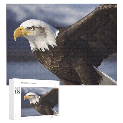 Holzpuzzle mit Tieren, Weißkopfseeadler, für Erwachsene, 520 Teile, schwierige, herausfordernde Puzzles, einzigartige Denksportaufgabe, Kunstwerk-Puzzle, einzigartige Form, fortschrittliche Puzzle, Holzpuzzle mit Tieren, Weißkopfseeadler, für Erwachsene, 520 Teile, schwierige, herausfordernde Puzzles, einzigartige Denksportaufgabe, Kunstwerk-Puzzle, einzigartige Form, fortschrittliche Puzzle, von HJKBCV