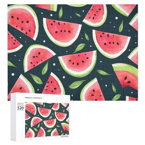 Holzpuzzle mit Wassermelonen-Muster, für Erwachsene, 520 Teile, schwierige, herausfordernde Puzzles, einzigartiges Denksport-Puzzle, einzigartige Form, fortschrittliche Puzzle, tolle Geschenkidee Holzpuzzle mit Wassermelonen-Muster, für Erwachsene, 520 Teile, schwierige, herausfordernde Puzzles, einzigartiges Denksport-Puzzle, einzigartige Form, fortschrittliche Puzzle, tolle Geschenkidee von HJKBCV