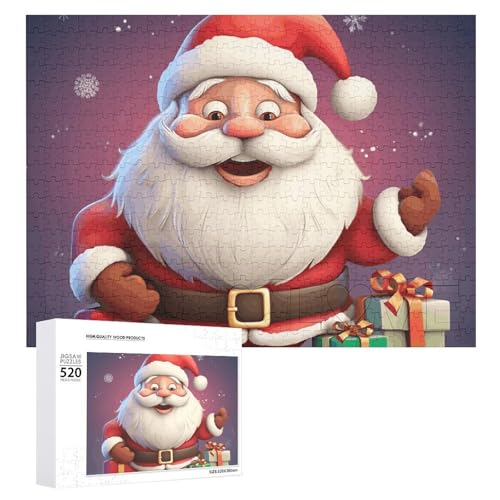 Holzpuzzle mit Weihnachtsmannmotiv für Erwachsene, 520 Teile, schwierige, herausfordernde Puzzles, einzigartige Denksportaufgabe, Kunstwerk-Puzzle, einzigartige Form, fortschrittliche Puzzle, tolle Holzpuzzle mit Weihnachtsmannmotiv für Erwachsene, 520 Teile, schwierige, herausfordernde Puzzles, einzigartige Denksportaufgabe, Kunstwerk-Puzzle, einzigartige Form, fortschrittliche Puzzle, tolle von HJKBCV