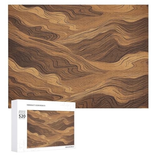 Holzpuzzle mit dunkelbraunen Streifen, für Erwachsene, 520 Teile, schwierige, herausfordernde Puzzles, einzigartige Denksportaufgabe, Kunstwerk-Puzzle, einzigartige Form, fortschrittliche Puzzle, Holzpuzzle mit dunkelbraunen Streifen, für Erwachsene, 520 Teile, schwierige, herausfordernde Puzzles, einzigartige Denksportaufgabe, Kunstwerk-Puzzle, einzigartige Form, fortschrittliche Puzzle, von HJKBCV