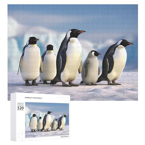 Holzpuzzle mit fünf Pinguinen für Erwachsene, 520 Teile, schwierige, herausfordernde Puzzles, einzigartige Denksportaufgabe, Kunstwerk-Puzzle, einzigartige Form, fortschrittliche Puzzle, tolle Holzpuzzle mit fünf Pinguinen für Erwachsene, 520 Teile, schwierige, herausfordernde Puzzles, einzigartige Denksportaufgabe, Kunstwerk-Puzzle, einzigartige Form, fortschrittliche Puzzle, tolle von HJKBCV