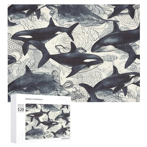 Killerwal Holzpuzzle für Erwachsene, 520 Teile, schwierige, herausfordernde Puzzles, einzigartige Denksportaufgabe, Kunstwerk-Puzzle, einzigartige Form, fortschrittliche Puzzle, tolle Geschenkidee Killerwal Holzpuzzle für Erwachsene, 520 Teile, schwierige, herausfordernde Puzzles, einzigartige Denksportaufgabe, Kunstwerk-Puzzle, einzigartige Form, fortschrittliche Puzzle, tolle Geschenkidee von HJKBCV
