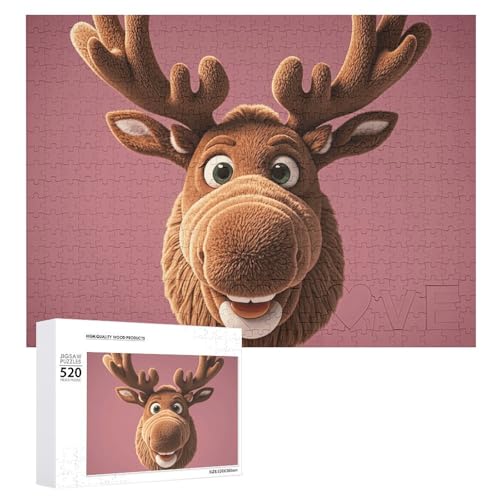 Lustiges Weihnachts-Elchkopf-Holzpuzzle für Erwachsene, 520 Teile, schwierige, herausfordernde Puzzles, einzigartiges Denksport-Puzzle, einzigartige Form, fortschrittliche Puzzle, tolle Geschenkidee Lustiges Weihnachts-Elchkopf-Holzpuzzle für Erwachsene, 520 Teile, schwierige, herausfordernde Puzzles, einzigartiges Denksport-Puzzle, einzigartige Form, fortschrittliche Puzzle, tolle Geschenkidee von HJKBCV