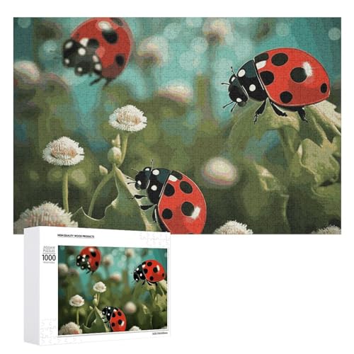 Marienkäfer-Landschaftspuzzles für Erwachsene, personalisiertes Puzzle, herausforderndes Bild, Holzfotos, Puzzle mit Aufbewahrungstasche, Familientreffen, Puzzle für Hochzeitsgeschenk Marienkäfer-Landschaftspuzzles für Erwachsene, personalisiertes Puzzle, herausforderndes Bild, Holzfotos, Puzzle mit Aufbewahrungstasche, Familientreffen, Puzzle für Hochzeitsgeschenk von HJKBCV