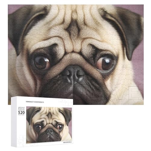 Mops-Holzpuzzle für Erwachsene, 520 Teile, schwierige, herausfordernde Puzzles, einzigartiges Denksport-Puzzle, einzigartige Form, fortschrittliche Puzzle, tolle Geschenkidee Mops-Holzpuzzle für Erwachsene, 520 Teile, schwierige, herausfordernde Puzzles, einzigartiges Denksport-Puzzle, einzigartige Form, fortschrittliche Puzzle, tolle Geschenkidee von HJKBCV