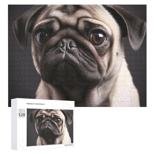 Mops-Holzpuzzle für Erwachsene, 520 Teile, schwierige, herausfordernde Puzzles, einzigartiges Denksport-Puzzle, einzigartige Form, fortschrittliche Puzzle, tolle Geschenkidee Mops-Holzpuzzle für Erwachsene, 520 Teile, schwierige, herausfordernde Puzzles, einzigartiges Denksport-Puzzle, einzigartige Form, fortschrittliche Puzzle, tolle Geschenkidee von HJKBCV