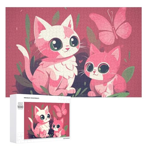 Niedliche Schmetterlings- und Katzenpuzzles für Erwachsene, personalisiertes Puzzle, herausforderndes Bild, Holzfotos, Puzzle mit Aufbewahrungstasche, Familientreffen, Puzzle für Hochzeitsgeschenk Niedliche Schmetterlings- und Katzenpuzzles für Erwachsene, personalisiertes Puzzle, herausforderndes Bild, Holzfotos, Puzzle mit Aufbewahrungstasche, Familientreffen, Puzzle für Hochzeitsgeschenk von HJKBCV