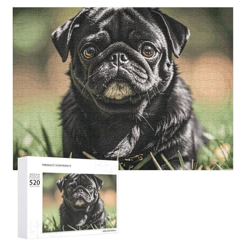 Niedliche schwarze Mops-Hunde-Puzzles für Erwachsene, personalisiertes Puzzle, herausforderndes Bild, Holzfoto-Puzzle mit Aufbewahrungstasche, Familientreffen, Puzzle für Hochzeitsgeschenk Niedliche schwarze Mops-Hunde-Puzzles für Erwachsene, personalisiertes Puzzle, herausforderndes Bild, Holzfoto-Puzzle mit Aufbewahrungstasche, Familientreffen, Puzzle für Hochzeitsgeschenk von HJKBCV