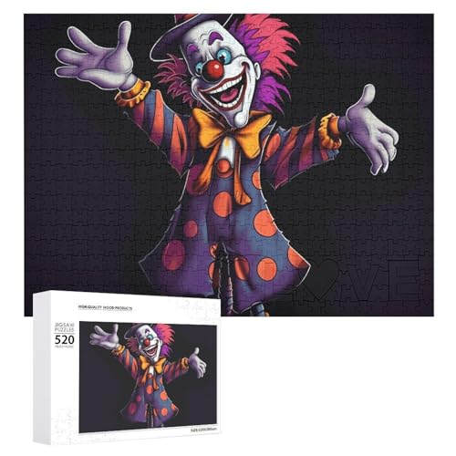 Niedliches Cartoon-Clown-Holzpuzzle für Erwachsene, 520 Teile, schwierige, herausfordernde Puzzles, einzigartiges Denksport-Puzzle, einzigartige Form, fortschrittliche Puzzle, tolle Geschenkidee Niedliches Cartoon-Clown-Holzpuzzle für Erwachsene, 520 Teile, schwierige, herausfordernde Puzzles, einzigartiges Denksport-Puzzle, einzigartige Form, fortschrittliche Puzzle, tolle Geschenkidee von HJKBCV