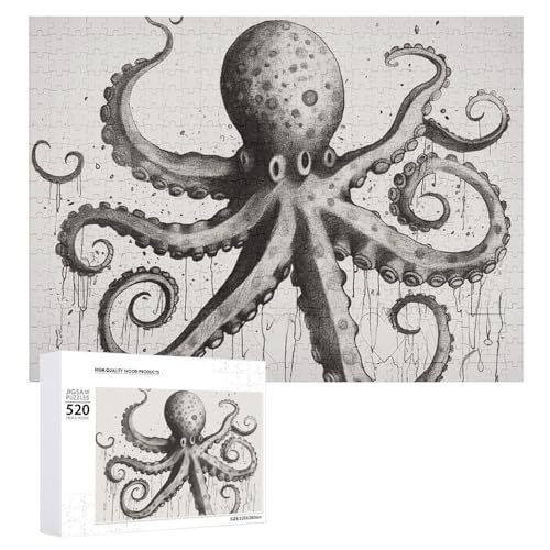 Octopus Holzpuzzle für Erwachsene, 520 Teile, schwierige, herausfordernde Puzzles, einzigartiges Denksport-Puzzle, Kunstwerk-Puzzle, einzigartige Form, fortschrittliche Puzzle, tolle Geschenkidee Octopus Holzpuzzle für Erwachsene, 520 Teile, schwierige, herausfordernde Puzzles, einzigartiges Denksport-Puzzle, Kunstwerk-Puzzle, einzigartige Form, fortschrittliche Puzzle, tolle Geschenkidee von HJKBCV
