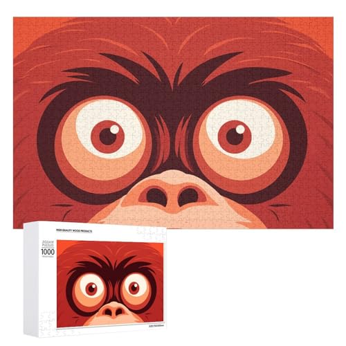 Orang-Utan-Gesichtspuzzles für Erwachsene, personalisiertes Puzzle, herausforderndes Bild, Holzfotos, Puzzle mit Aufbewahrungstasche, Familientreffen, Puzzle für Hochzeitsgeschenk Orang-Utan-Gesichtspuzzles für Erwachsene, personalisiertes Puzzle, herausforderndes Bild, Holzfotos, Puzzle mit Aufbewahrungstasche, Familientreffen, Puzzle für Hochzeitsgeschenk von HJKBCV