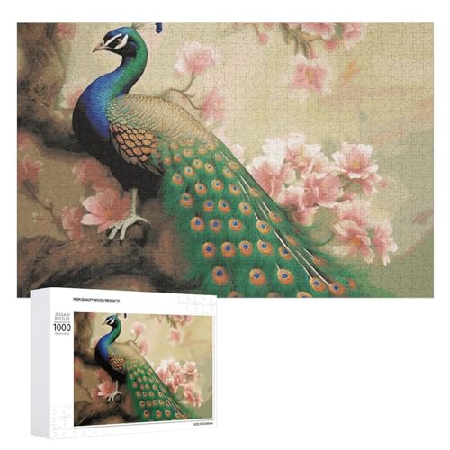 Orientalisches Pfau auf Blumenbaum-Puzzles für Erwachsene, personalisiertes Puzzle, herausforderndes Bild, Holzfotos, Puzzle mit Aufbewahrungstasche, Familientreffen, Puzzle für Hochzeitsgeschenk Orientalisches Pfau auf Blumenbaum-Puzzles für Erwachsene, personalisiertes Puzzle, herausforderndes Bild, Holzfotos, Puzzle mit Aufbewahrungstasche, Familientreffen, Puzzle für Hochzeitsgeschenk von HJKBCV