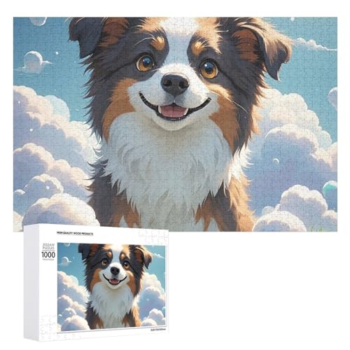 Puzzle Hund in den Wolken für Erwachsene, personalisiertes Puzzle, herausforderndes Bild, Holzfotos, Puzzle mit Aufbewahrungstasche, Familientreffen, Puzzle für Hochzeitsgeschenk Puzzle Hund in den Wolken für Erwachsene, personalisiertes Puzzle, herausforderndes Bild, Holzfotos, Puzzle mit Aufbewahrungstasche, Familientreffen, Puzzle für Hochzeitsgeschenk von HJKBCV