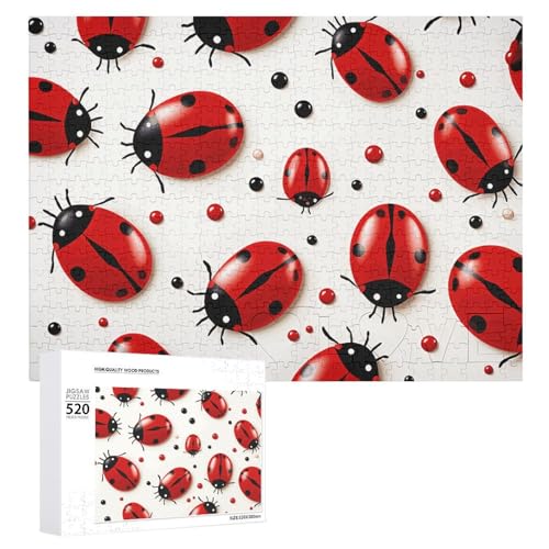 Red Ladybug Holzpuzzle für Erwachsene, 520 Teile, schwierige, herausfordernde Puzzles, einzigartige Denksportaufgabe, Kunstwerk-Puzzle, einzigartige Form, fortschrittliche Puzzle, tolle Geschenkidee Red Ladybug Holzpuzzle für Erwachsene, 520 Teile, schwierige, herausfordernde Puzzles, einzigartige Denksportaufgabe, Kunstwerk-Puzzle, einzigartige Form, fortschrittliche Puzzle, tolle Geschenkidee von HJKBCV