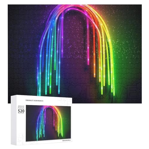 Regenbogen-Neon-Holzpuzzle für Erwachsene, 520 Teile, schwierige, herausfordernde Puzzles, einzigartiges Denksport-Puzzle, einzigartige Form, fortschrittliche Puzzle, tolle Geschenkidee Regenbogen-Neon-Holzpuzzle für Erwachsene, 520 Teile, schwierige, herausfordernde Puzzles, einzigartiges Denksport-Puzzle, einzigartige Form, fortschrittliche Puzzle, tolle Geschenkidee von HJKBCV