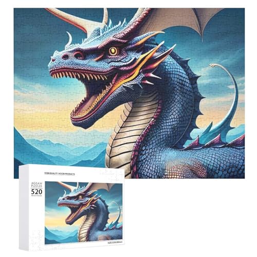 Roaring Dragon Holzpuzzle für Erwachsene, 520 Teile, schwierige, herausfordernde Puzzles, einzigartige Denksportaufgabe, Kunstwerk-Puzzle, einzigartige Form, fortschrittliche Puzzle, tolle Roaring Dragon Holzpuzzle für Erwachsene, 520 Teile, schwierige, herausfordernde Puzzles, einzigartige Denksportaufgabe, Kunstwerk-Puzzle, einzigartige Form, fortschrittliche Puzzle, tolle von HJKBCV