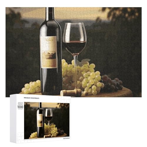 Rotwein-Puzzles für Erwachsene, personalisiertes Puzzle, herausforderndes Bildpuzzle, Holzfoto-Puzzle mit Aufbewahrungstasche, Familientreffen, Puzzle für Hochzeitsgeschenk Rotwein-Puzzles für Erwachsene, personalisiertes Puzzle, herausforderndes Bildpuzzle, Holzfoto-Puzzle mit Aufbewahrungstasche, Familientreffen, Puzzle für Hochzeitsgeschenk von HJKBCV