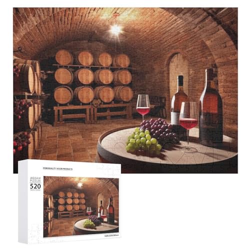 Rotweinkeller-Holzpuzzle für Erwachsene, 520 Teile, schwierige, herausfordernde Puzzles, einzigartiges Denksport-Puzzle, einzigartige Form, fortschrittliche Puzzle, tolle Geschenkidee Rotweinkeller-Holzpuzzle für Erwachsene, 520 Teile, schwierige, herausfordernde Puzzles, einzigartiges Denksport-Puzzle, einzigartige Form, fortschrittliche Puzzle, tolle Geschenkidee von HJKBCV