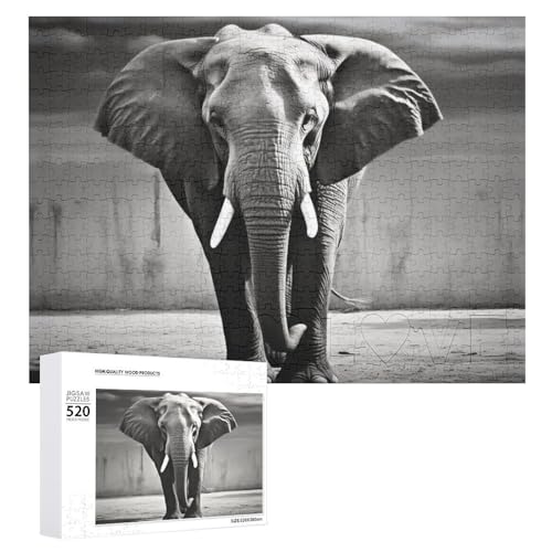 Schwarz-Weiß-Elefanten-Holzpuzzle für Erwachsene, 520 Teile, schwierige, herausfordernde Puzzles, einzigartiges Denksport-Puzzle, einzigartige Form, fortschrittliche Puzzle, tolle Geschenkidee Schwarz-Weiß-Elefanten-Holzpuzzle für Erwachsene, 520 Teile, schwierige, herausfordernde Puzzles, einzigartiges Denksport-Puzzle, einzigartige Form, fortschrittliche Puzzle, tolle Geschenkidee von HJKBCV