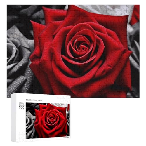 Schwarz-weiße und rote Rosen, Puzzles für Erwachsene, personalisiertes Puzzle, herausforderndes Bild, Holzfotos, Puzzle mit Aufbewahrungstasche, Familientreffen, Puzzle für Hochzeitsgeschenk Schwarz-weiße und rote Rosen, Puzzles für Erwachsene, personalisiertes Puzzle, herausforderndes Bild, Holzfotos, Puzzle mit Aufbewahrungstasche, Familientreffen, Puzzle für Hochzeitsgeschenk von HJKBCV