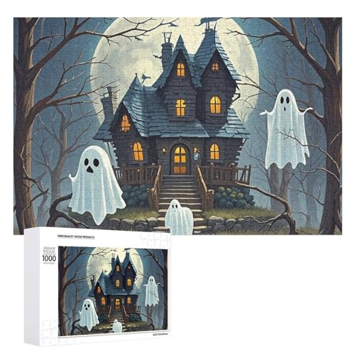 Spukhaus-Puzzles für Erwachsene, personalisiertes Puzzle, herausforderndes Bild, Holzfotos, Puzzle mit Aufbewahrungstasche, Familientreffen, Puzzle für Hochzeitsgeschenk Spukhaus-Puzzles für Erwachsene, personalisiertes Puzzle, herausforderndes Bild, Holzfotos, Puzzle mit Aufbewahrungstasche, Familientreffen, Puzzle für Hochzeitsgeschenk von HJKBCV