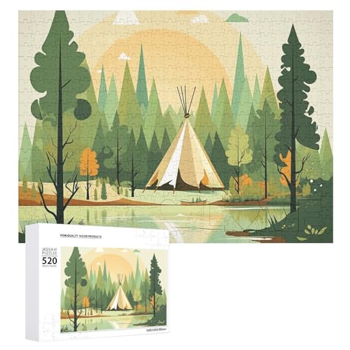 Teepee Holzpuzzle für Erwachsene, 520 Teile, schwierige, herausfordernde Puzzles, einzigartiges Denksport-Puzzle, Kunstwerk-Puzzle, einzigartige Form, fortschrittliche Puzzle, tolle Geschenkidee Teepee Holzpuzzle für Erwachsene, 520 Teile, schwierige, herausfordernde Puzzles, einzigartiges Denksport-Puzzle, Kunstwerk-Puzzle, einzigartige Form, fortschrittliche Puzzle, tolle Geschenkidee von HJKBCV