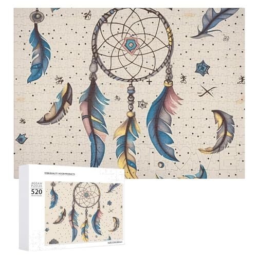 Traumfänger und Mond, Holzpuzzle für Erwachsene, 520 Teile, schwierige, herausfordernde Puzzles, einzigartiges Denksport-Puzzle, einzigartige Form, fortschrittliche Puzzle, tolle Geschenkidee Traumfänger und Mond, Holzpuzzle für Erwachsene, 520 Teile, schwierige, herausfordernde Puzzles, einzigartiges Denksport-Puzzle, einzigartige Form, fortschrittliche Puzzle, tolle Geschenkidee von HJKBCV