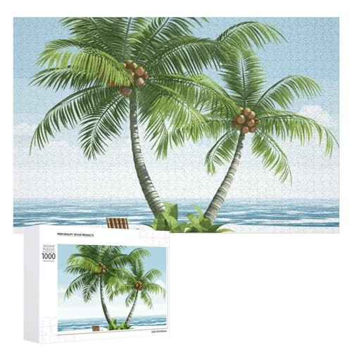 Tropische Palmen-Puzzles für Erwachsene, personalisiertes Puzzle, herausforderndes Bild, Holzfotos, Puzzle mit Aufbewahrungstasche, Familientreffen, Puzzle für Hochzeitsgeschenk Tropische Palmen-Puzzles für Erwachsene, personalisiertes Puzzle, herausforderndes Bild, Holzfotos, Puzzle mit Aufbewahrungstasche, Familientreffen, Puzzle für Hochzeitsgeschenk von HJKBCV