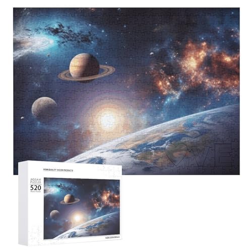 Universum Galaxie Weltraum Holzpuzzle für Erwachsene, 520 Teile, schwierige, herausfordernde Puzzles, einzigartige Denksportaufgabe, Kunstwerk-Puzzle, einzigartige Form, fortschrittliche Puzzle, tolle Universum Galaxie Weltraum Holzpuzzle für Erwachsene, 520 Teile, schwierige, herausfordernde Puzzles, einzigartige Denksportaufgabe, Kunstwerk-Puzzle, einzigartige Form, fortschrittliche Puzzle, tolle von HJKBCV