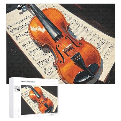 Violinen-Puzzles für Erwachsene, personalisiertes Puzzle, herausforderndes Bild, Holzfotos, Puzzle mit Aufbewahrungstasche, Familientreffen, Puzzle für Hochzeitsgeschenk von HJKBCV